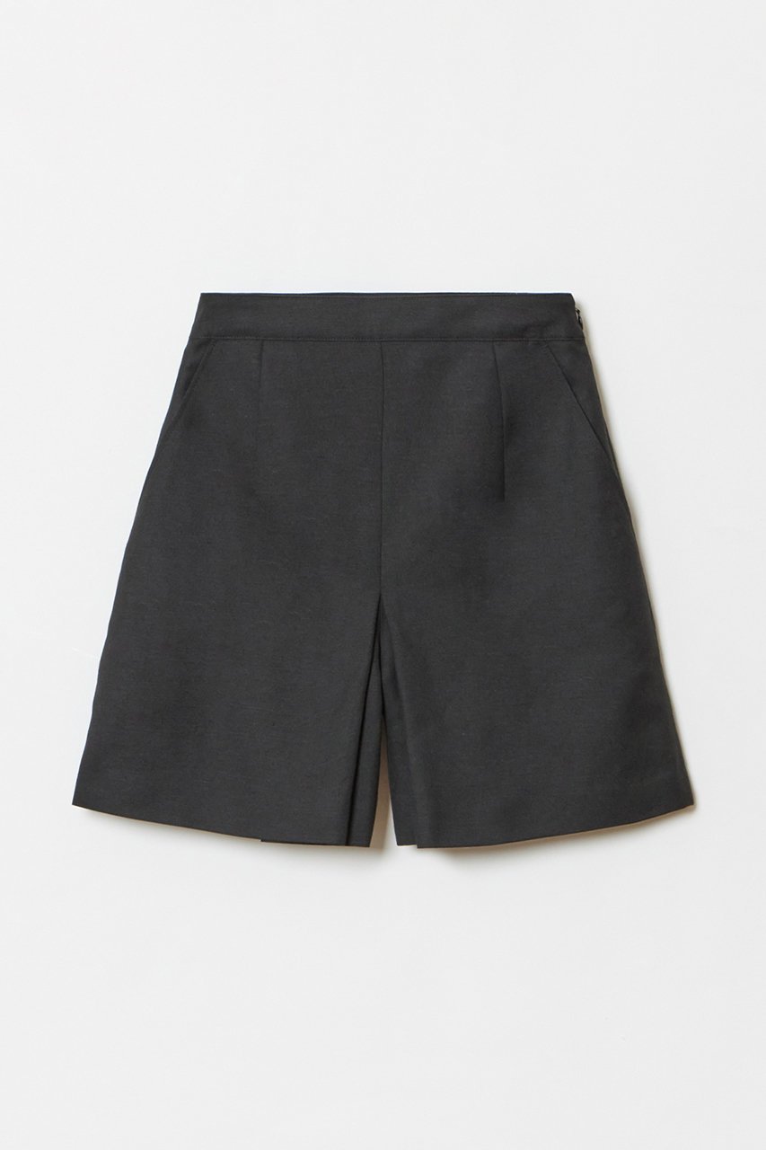 【アルアバイル/allureville】のリネン混シャークスキンショートパンツ インテリア・キッズ・メンズ・レディースファッション・服の通販 founy(ファニー) 　ファッション　Fashion　レディースファッション　Fashion for Women　パンツ　Pants & Trousers　ショートパンツ・ハーフパンツ　High-Waisted & Relaxed Shorts　おすすめ　Recommended / Our Picks　カットソー　Cut and Sewn Top　ショート　Short, Short Length　ジャケット　Jacket, Outerwear　セットアップ　Set-Up, Coordinated Outfit　フロント　Front, Front Design　リネン　Linen, Linen Fabric　再入荷　Restock / Back in Stock　無地　Plain, Solid Color　ブラック|ID: prp329100003940401 ipo3291000000035054050