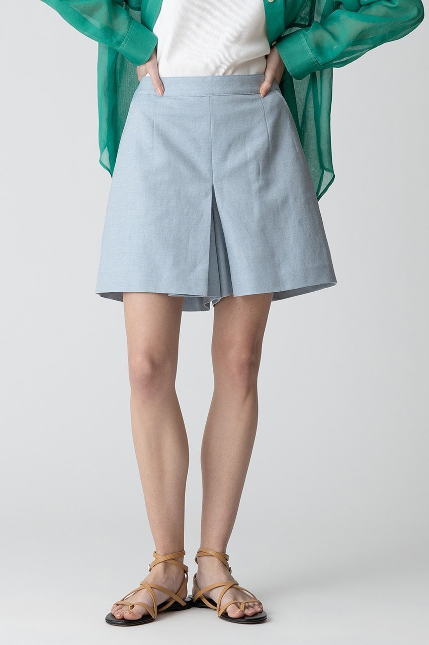 【アルアバイル/allureville】のリネン混シャークスキンショートパンツ 人気、トレンドファッション・服の通販 founy(ファニー) 　ファッション　Fashion　レディースファッション　Fashion for Women　パンツ　Pants & Trousers　ショートパンツ・ハーフパンツ　High-Waisted & Relaxed Shorts　おすすめ　Recommended / Our Picks　カットソー　Cut and Sewn Top　ショート　Short, Short Length　ジャケット　Jacket, Outerwear　セットアップ　Set-Up, Coordinated Outfit　フロント　Front, Front Design　リネン　Linen, Linen Fabric　再入荷　Restock / Back in Stock　無地　Plain, Solid Color　other-6|ID: prp329100003940401 ipo3291000000035054056