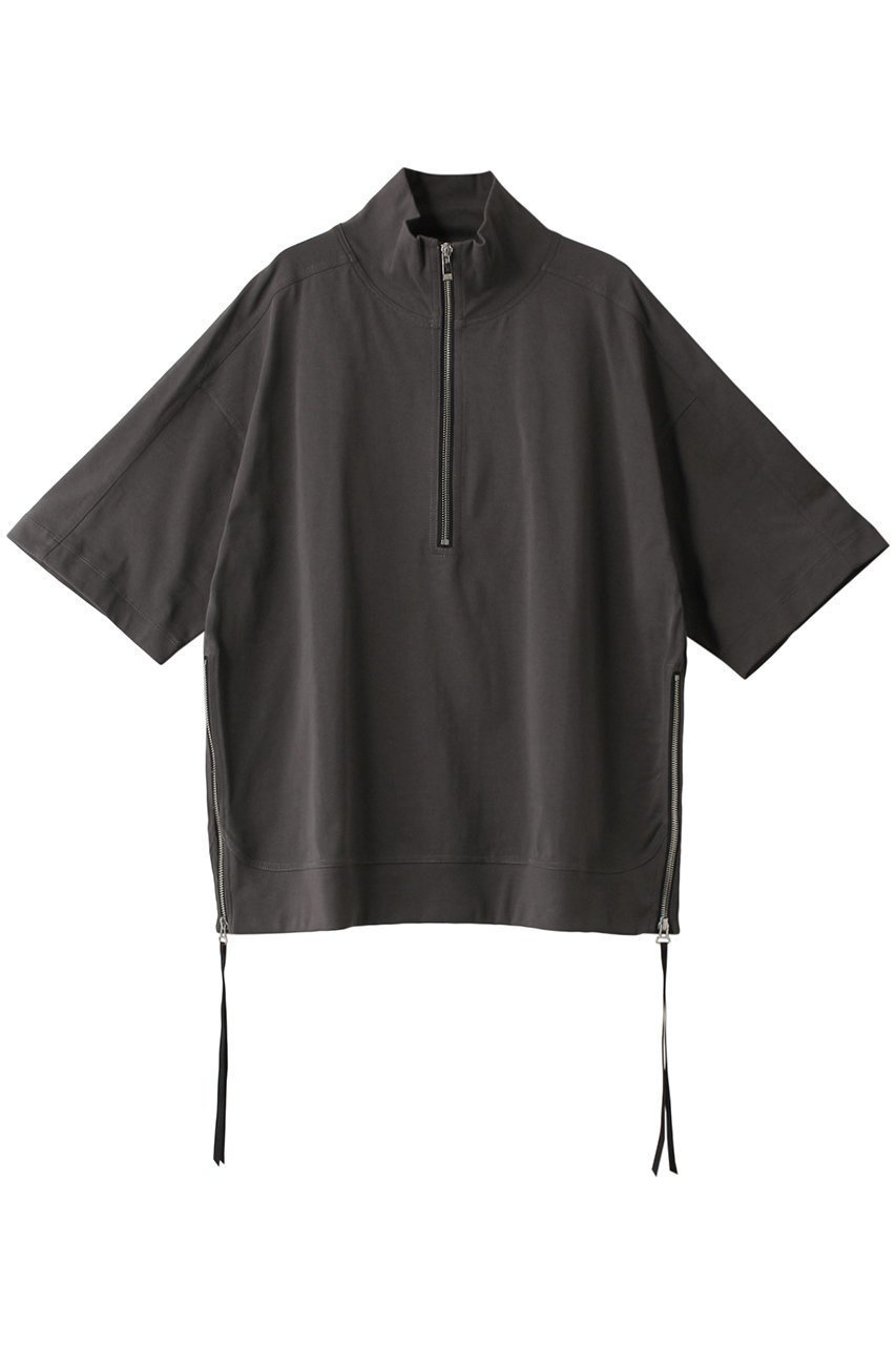 【メゾンスペシャル/MAISON SPECIAL】の【UNISEX】ヘビー天竺 プライムオーバーサイドZIPハーフZIPTシャツ インテリア・キッズ・メンズ・レディースファッション・服の通販 founy(ファニー) 　ファッション　Fashion　レディースファッション　Fashion for Women　トップス・カットソー　Cut & Sew Tops　シャツ・ブラウス・オフィスカジュアル　Elegant Blouses & Button-Ups　ロングTシャツ・Tシャツ　Longline T-Shirts & Tees　カットソー・ベーシックTシャツ　Cut-and-Sewn Tops / Stretch Tees & Basics　ユニセックス　Unisex, Genderless　なめらか　Smooth, Silky Texture　インナー　Innerwear　ショート　Short, Short Length　シルケット　Silket, Silky Cotton　ジップ　Zip, Zipper　スタイリッシュ　Stylish, Fashionable　スリーブ　Sleeve, Long Sleeve / Short Sleeve　ハーフ　Half, Half-Length　パターン　Pattern, Design Print　半袖　Short Sleeve, Half Sleeve　C.GRY(チャコールグレー)|ID: prp329100003940409 ipo3291000000036667017
