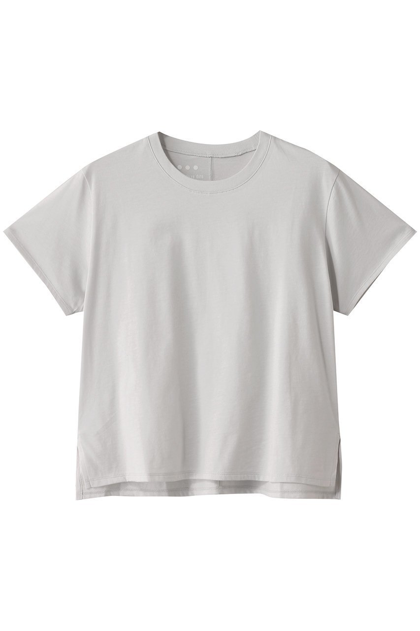 【スリー ドッツ/three dots】のサンデッドジャージー ミニTシャツ インテリア・キッズ・メンズ・レディースファッション・服の通販 founy(ファニー) 　ファッション　Fashion　レディースファッション　Fashion for Women　トップス・カットソー　Cut & Sew Tops　シャツ・ブラウス・オフィスカジュアル　Elegant Blouses & Button-Ups　ロングTシャツ・Tシャツ　Longline T-Shirts & Tees　カットソー・ベーシックTシャツ　Cut-and-Sewn Tops / Stretch Tees & Basics　なめらか　Smooth, Silky Texture　コンパクト　Compact, Small Size　ショート　Short, Short Length　シンプル　Simple, Minimal　スリーブ　Sleeve, Long Sleeve / Short Sleeve　トレンド　Trend, Trending Now　ベーシック　Basic, Essential　ライトグレー|ID: prp329100003942360 ipo3291000000035420809