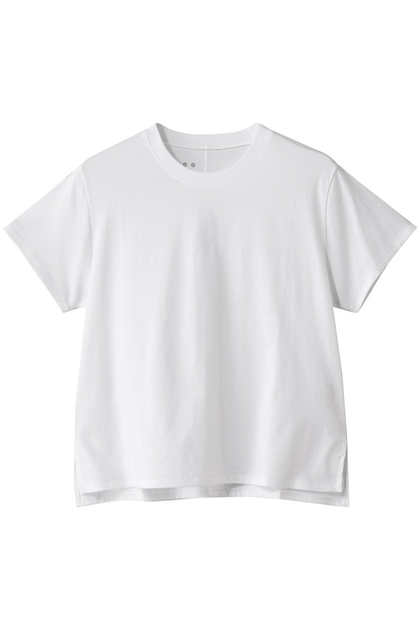 【スリー ドッツ/three dots】のサンデッドジャージー ミニTシャツ インテリア・キッズ・メンズ・レディースファッション・服の通販 founy(ファウニー) 　ファッション　Fashion　レディースファッション　Fashion for Women　トップス・カットソー　Cut & Sew Tops　シャツ・ブラウス・オフィスカジュアル　Elegant Blouses & Button-Ups　ロングTシャツ・Tシャツ　Longline T-Shirts & Tees　カットソー・ベーシックTシャツ　Cut-and-Sewn Tops / Stretch Tees & Basics　なめらか　Smooth, Silky Texture　コンパクト　Compact, Small Size　ショート　Short, Short Length　シンプル　Simple, Minimal　スリーブ　Sleeve, Long Sleeve / Short Sleeve　トレンド　Trend, Trending Now　ベーシック　Basic, Essential　ホワイト|ID: prp329100003942360 ipo3291000000036976596