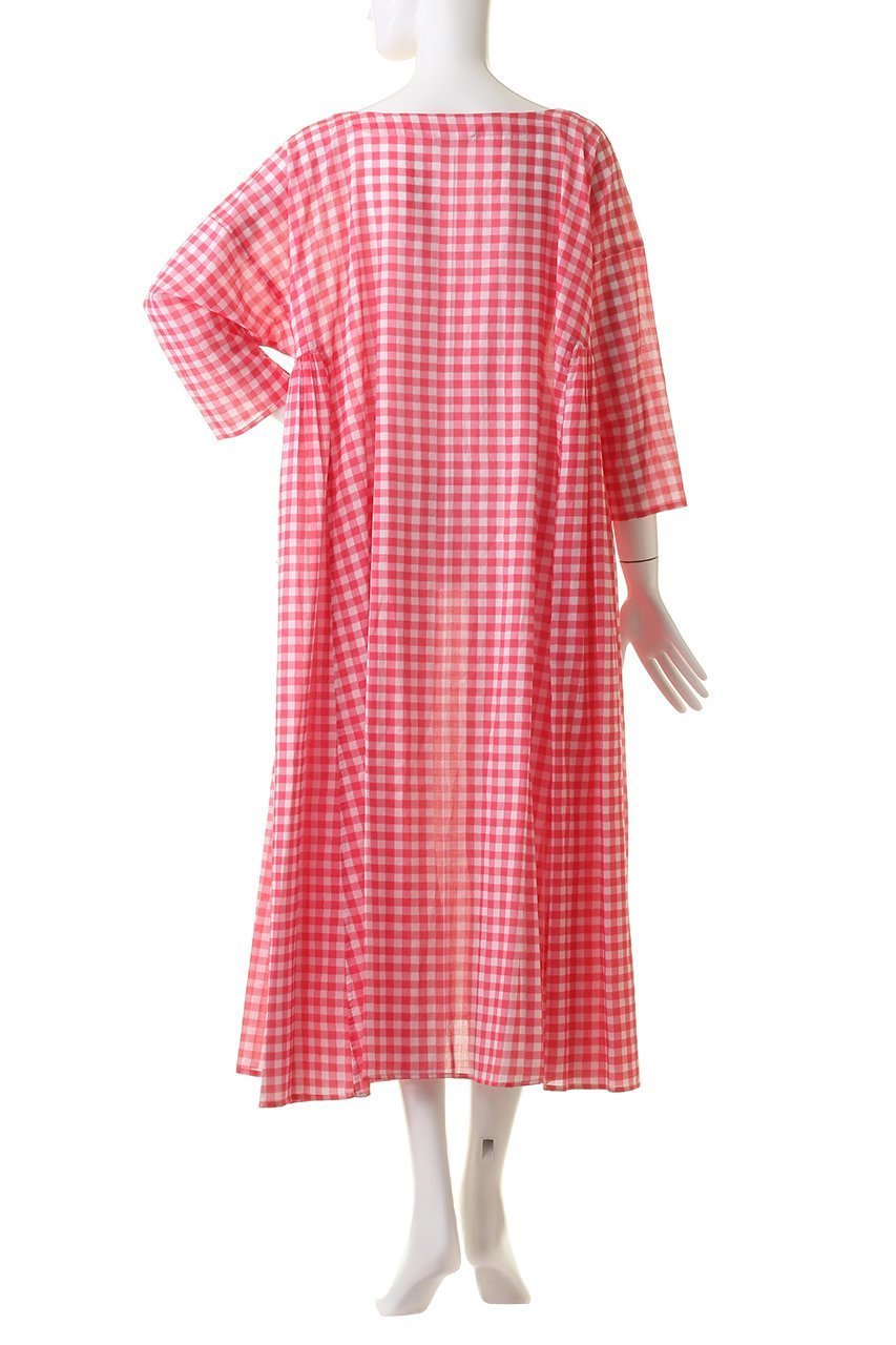 【ハウス オブ ロータス/HOUSE OF LOTUS】のギンガムチェックギャザーワンピース 人気、トレンドファッション・服の通販 founy(ファニー) 　ファッション　Fashion　レディースファッション　Fashion for Women　ワンピース　Dresses　チュニック　Tunic Tops & Dresses　インド　Indian Textile　ギャザー　Gathered, Ruffled　ギンガム　Gingham, Gingham Fabric　スリーブ　Sleeve, Long Sleeve / Short Sleeve　チェック　Check, Plaid, Tartan　チュニック　Tunic, Long Top　リラックス　Relax, Relaxed Fit　夏　Summer　春　Spring　S/S・春夏　SS, Spring/Summer, Warm Season　other-4|ID: prp329100003942411 ipo3291000000032876641