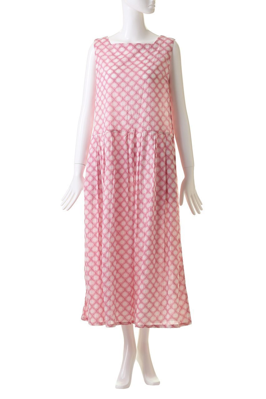 【ハウス オブ ロータス/HOUSE OF LOTUS】のドットプリントノースリーブワンピース 人気、トレンドファッション・服の通販 founy(ファニー) 　ファッション　Fashion　レディースファッション　WOMEN　ワンピース　Dress　チュニック　Tunic　おすすめ　Recommend　アンダー　Under　インド　India　オリエンタル　Oriental　シルク　Silk　スクエア　Square　チュニック　Tunic　ドット　Dot　ノースリーブ　No Sleeve　フィット　Fit　フレア　Flare　プリント　Print　エレガント 上品　Elegant　別注　Special Order　夏　Summer　手描き　Hand Drawn　other-2|ID: prp329100003942412 ipo3291000000031264203