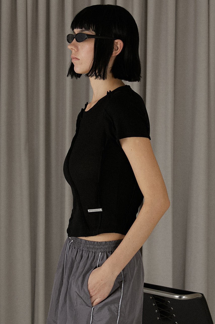 【プランク プロジェクト/PRANK PROJECT】のアウトシームテレコトリムトップ / Outseam Teleco Trim Top 人気、トレンドファッション・服の通販 founy(ファニー) 　ファッション　Fashion　レディースファッション　WOMEN　トップス・カットソー　Tops/Tshirt　シャツ/ブラウス　Shirts/Blouses　ロング / Tシャツ　T-Shirts　カットソー　Cut and Sewn　アシンメトリー　Asymmetry　シアー　Sheer　ショート　Short　スリーブ　Sleeve　スーピマ　Supima　テレコ　Tereko　ミラノリブ　Milan Ribs　ヴィンテージ　Vintage　other-4|ID: prp329100003942422 ipo3291000000031713306