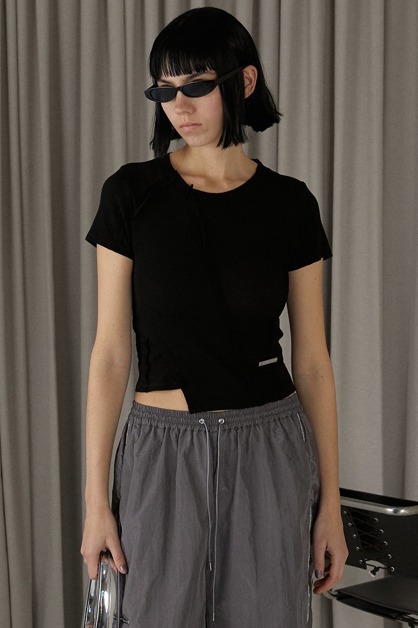 【プランク プロジェクト/PRANK PROJECT】のアウトシームテレコトリムトップ / Outseam Teleco Trim Top 人気、トレンドファッション・服の通販 founy(ファニー) 　ファッション　Fashion　レディースファッション　WOMEN　トップス・カットソー　Tops/Tshirt　シャツ/ブラウス　Shirts/Blouses　ロング / Tシャツ　T-Shirts　カットソー　Cut and Sewn　アシンメトリー　Asymmetry　シアー　Sheer　ショート　Short　スリーブ　Sleeve　スーピマ　Supima　テレコ　Tereko　ミラノリブ　Milan Ribs　ヴィンテージ　Vintage　other-6|ID: prp329100003942422 ipo3291000000031713310