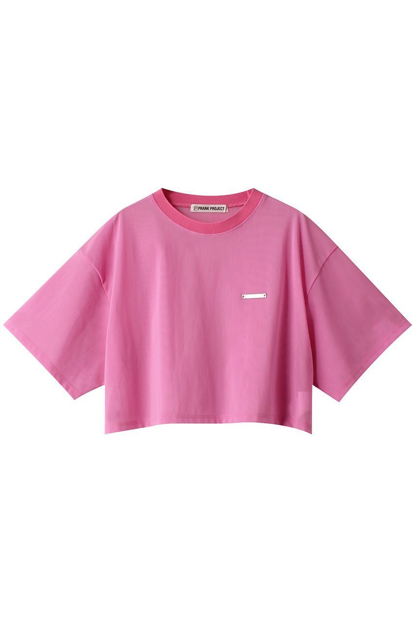 【プランク プロジェクト/PRANK PROJECT】のハードメッシュオーバーTシャツ / Hard Mesh Over T-shirt インテリア・キッズ・メンズ・レディースファッション・服の通販 founy(ファニー) 　ファッション　Fashion　レディースファッション　WOMEN　トップス・カットソー　Tops/Tshirt　シャツ/ブラウス　Shirts/Blouses　ロング / Tシャツ　T-Shirts　カットソー　Cut and Sewn　クロップド　Cropped　ショート　Short　スポーツ　Sports　スポーティ　Sporty　スリーブ　Sleeve　メッシュ　Mesh　PNK(ピンク)|ID: prp329100003942423 ipo3291000000031820821