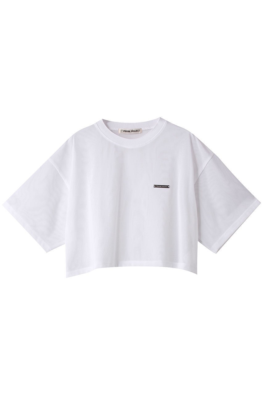 【プランク プロジェクト/PRANK PROJECT】のハードメッシュオーバーTシャツ / Hard Mesh Over T-shirt インテリア・キッズ・メンズ・レディースファッション・服の通販 founy(ファニー) 　ファッション　Fashion　レディースファッション　Fashion for Women　トップス・カットソー　Cut & Sew Tops　シャツ・ブラウス・オフィスカジュアル　Elegant Blouses & Button-Ups　ロングTシャツ・Tシャツ　Longline T-Shirts & Tees　カットソー・ベーシックTシャツ　Cut-and-Sewn Tops / Stretch Tees & Basics　クロップド　Cropped, Short Length　ショート　Short, Short Length　スポーツ　Sports, Activewear　スポーティ　Sporty, Casual Athletic　スリーブ　Sleeve, Long Sleeve / Short Sleeve　メッシュ　Mesh, Net Fabric　WHT(ホワイト)|ID: prp329100003942423 ipo3291000000032936555