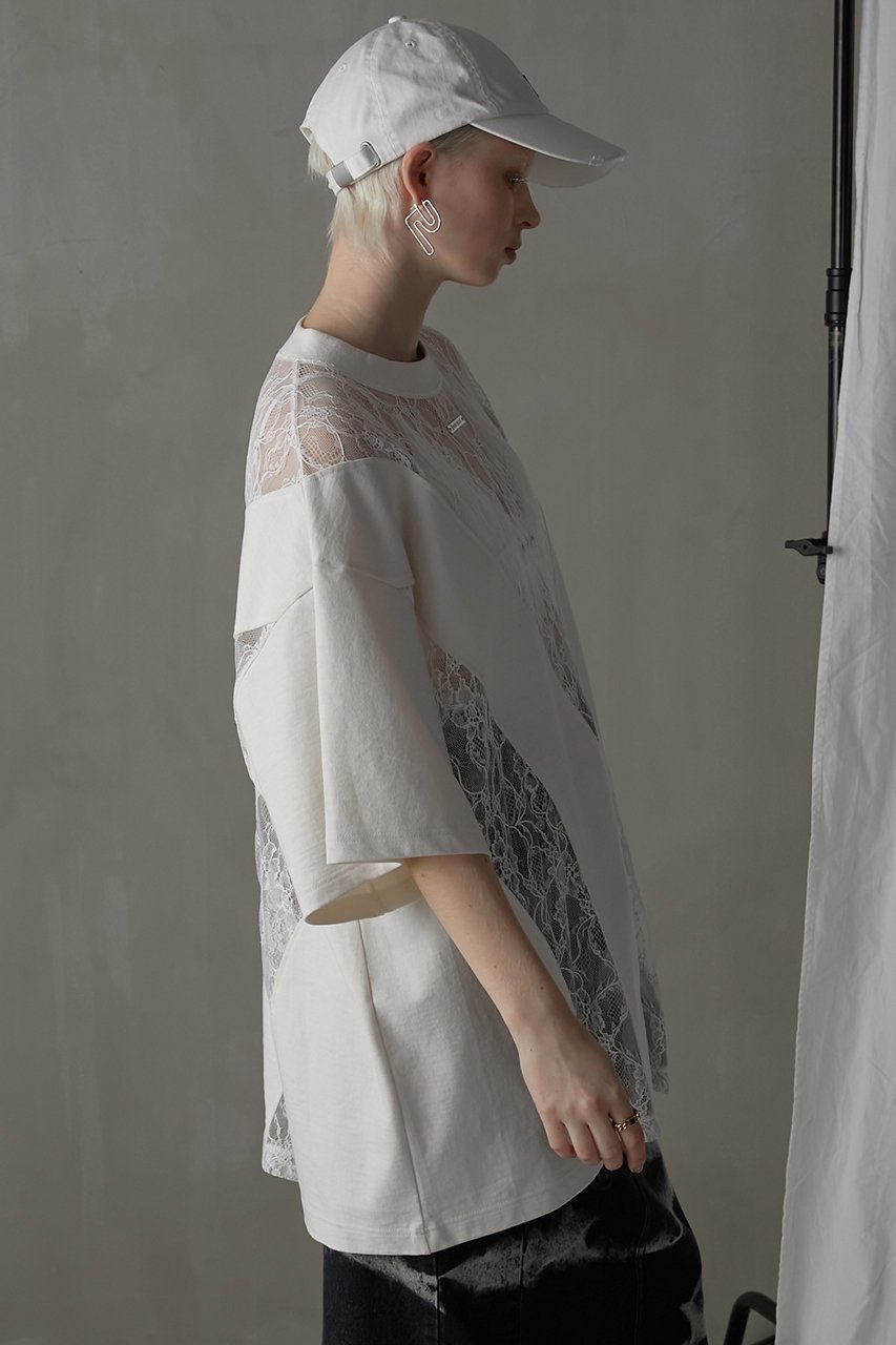 【プランク プロジェクト/PRANK PROJECT】のピグメントレーストップ / Pigment Lace Top 人気、トレンドファッション・服の通販 founy(ファニー) 　ファッション　Fashion　レディースファッション　WOMEN　トップス・カットソー　Tops/Tshirt　シャツ/ブラウス　Shirts/Blouses　おすすめ　Recommend　ショート　Short　ストレート　Straight　スリーブ　Sleeve　ドッキング　Docking　ミックス　Mix　レース　Race　other-4|ID: prp329100003942425 ipo3291000000031459194