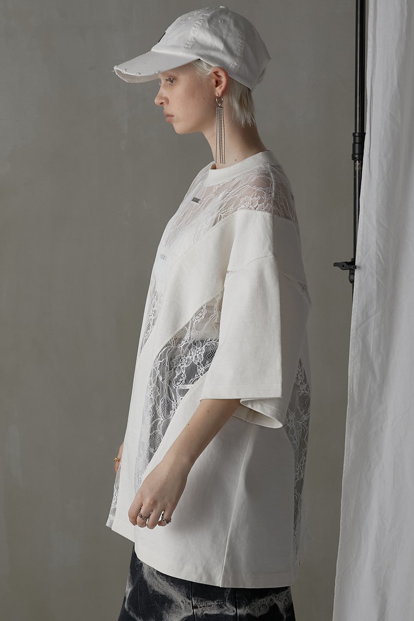 【プランク プロジェクト/PRANK PROJECT】のピグメントレーストップ / Pigment Lace Top 人気、トレンドファッション・服の通販 founy(ファニー) 　ファッション　Fashion　レディースファッション　WOMEN　トップス・カットソー　Tops/Tshirt　シャツ/ブラウス　Shirts/Blouses　おすすめ　Recommend　ショート　Short　ストレート　Straight　スリーブ　Sleeve　ドッキング　Docking　ミックス　Mix　レース　Race　other-6|ID: prp329100003942425 ipo3291000000031459197