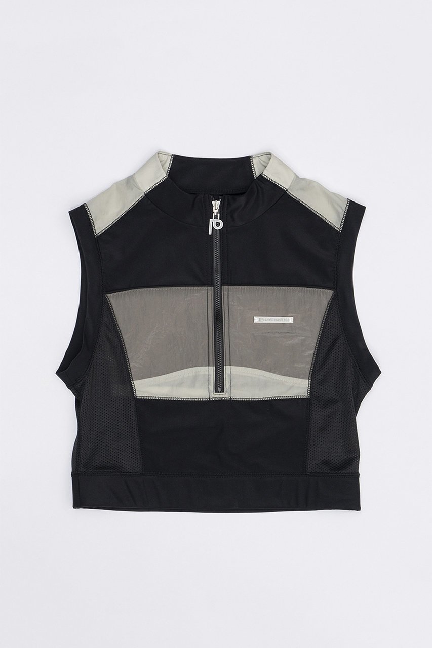 【プランク プロジェクト/PRANK PROJECT】のモトクロスノースリーブトップ / Motocross Sleeveless Top 人気、トレンドファッション・服の通販 founy(ファニー) 　ファッション　Fashion　レディースファッション　Fashion for Women　トップス・カットソー　Cut & Sew Tops　キャミソール&ノースリーブ　Camisoles & Sleeveless Tops　シャツ・ブラウス・オフィスカジュアル　Elegant Blouses & Button-Ups　おすすめ　Recommended / Our Picks　コンパクト　Compact, Small Size　シルバー　Silver, Metallic Silver　スポーティ　Sporty, Casual Athletic　ソックス　Socks, Hosiery　タフタ　Taffeta, Structured Fabric　トレンド　Trend, Trending Now　ノースリーブ　Sleeveless, No-Sleeve　プレート　Plate, Dish　ボトム　Bottoms, Lower Wear　ミニスカート　Mini Skirt, Short Skirt　メッシュ　Mesh, Net Fabric　ワイド　Wide, Wide Fit　水着　Swimsuit, Swimwear　 other-1|ID: prp329100003942426 ipo3291000000032909554