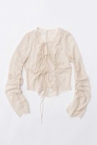 【プランク プロジェクト/PRANK PROJECT】のシフォンアウトシームトップ / Chiffon Outseam Top WHT(ホワイト)|ID: prp329100003942427 ipo3291000000036401479