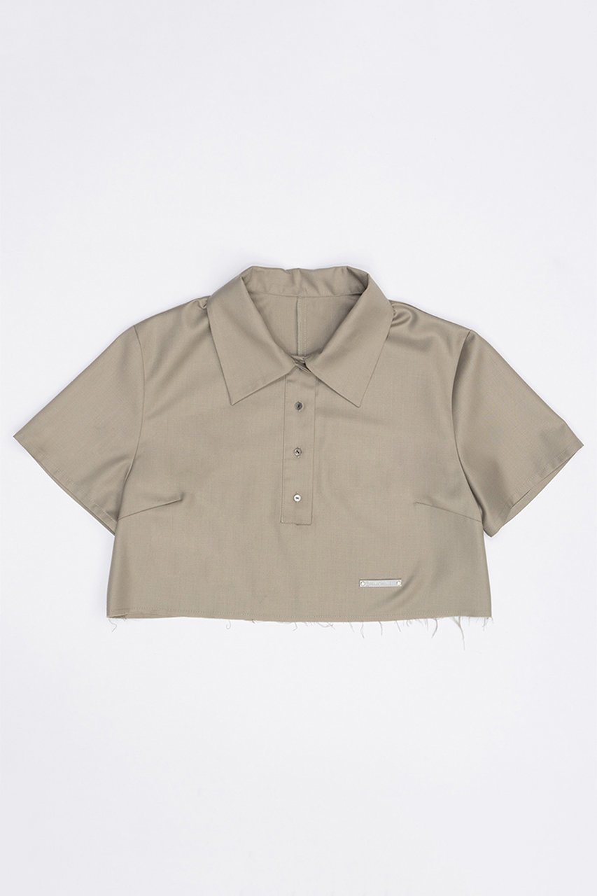 【プランク プロジェクト/PRANK PROJECT】のウーステッドクロップドポロトップ / Worsted Cropped Polo Top 人気、トレンドファッション・服の通販 founy(ファニー) 　ファッション　Fashion　レディースファッション　Fashion for Women　トップス・カットソー　Cut & Sew Tops　シャツ・ブラウス・オフィスカジュアル　Elegant Blouses & Button-Ups　おすすめ　Recommended / Our Picks　クロップド　Cropped, Short Length　クール　Cool, Chic　ショート　Short, Short Length　スリーブ　Sleeve, Long Sleeve / Short Sleeve　セットアップ　Set-Up, Coordinated Outfit　トレンド　Trend, Trending Now　ポロシャツ　Polo Shirt, Collared Tee　マキシ　Maxi, Full Length　マニッシュ　Mannish, Boyish　 other-1|ID: prp329100003942428 ipo3291000000032910187