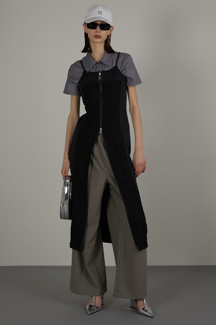 【プランク プロジェクト/PRANK PROJECT】のウーステッドクロップドポロトップ / Worsted Cropped Polo Top 人気、トレンドファッション・服の通販 founy(ファニー) 　ファッション　Fashion　レディースファッション　Fashion for Women　トップス・カットソー　Cut & Sew Tops　シャツ・ブラウス・オフィスカジュアル　Elegant Blouses & Button-Ups　おすすめ　Recommended / Our Picks　クロップド　Cropped, Short Length　クール　Cool, Chic　ショート　Short, Short Length　スリーブ　Sleeve, Long Sleeve / Short Sleeve　セットアップ　Set-Up, Coordinated Outfit　トレンド　Trend, Trending Now　ポロシャツ　Polo Shirt, Collared Tee　マキシ　Maxi, Full Length　マニッシュ　Mannish, Boyish　other-2|ID: prp329100003942428 ipo3291000000032910193