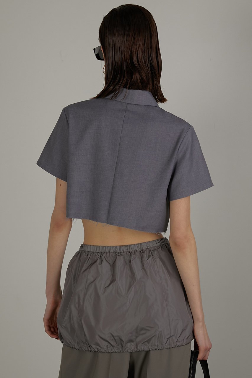 【プランク プロジェクト/PRANK PROJECT】のウーステッドクロップドポロトップ / Worsted Cropped Polo Top 人気、トレンドファッション・服の通販 founy(ファニー) 　ファッション　Fashion　レディースファッション　Fashion for Women　トップス・カットソー　Cut & Sew Tops　シャツ・ブラウス・オフィスカジュアル　Elegant Blouses & Button-Ups　おすすめ　Recommended / Our Picks　クロップド　Cropped, Short Length　クール　Cool, Chic　ショート　Short, Short Length　スリーブ　Sleeve, Long Sleeve / Short Sleeve　セットアップ　Set-Up, Coordinated Outfit　トレンド　Trend, Trending Now　ポロシャツ　Polo Shirt, Collared Tee　マキシ　Maxi, Full Length　マニッシュ　Mannish, Boyish　other-8|ID: prp329100003942428 ipo3291000000032910208