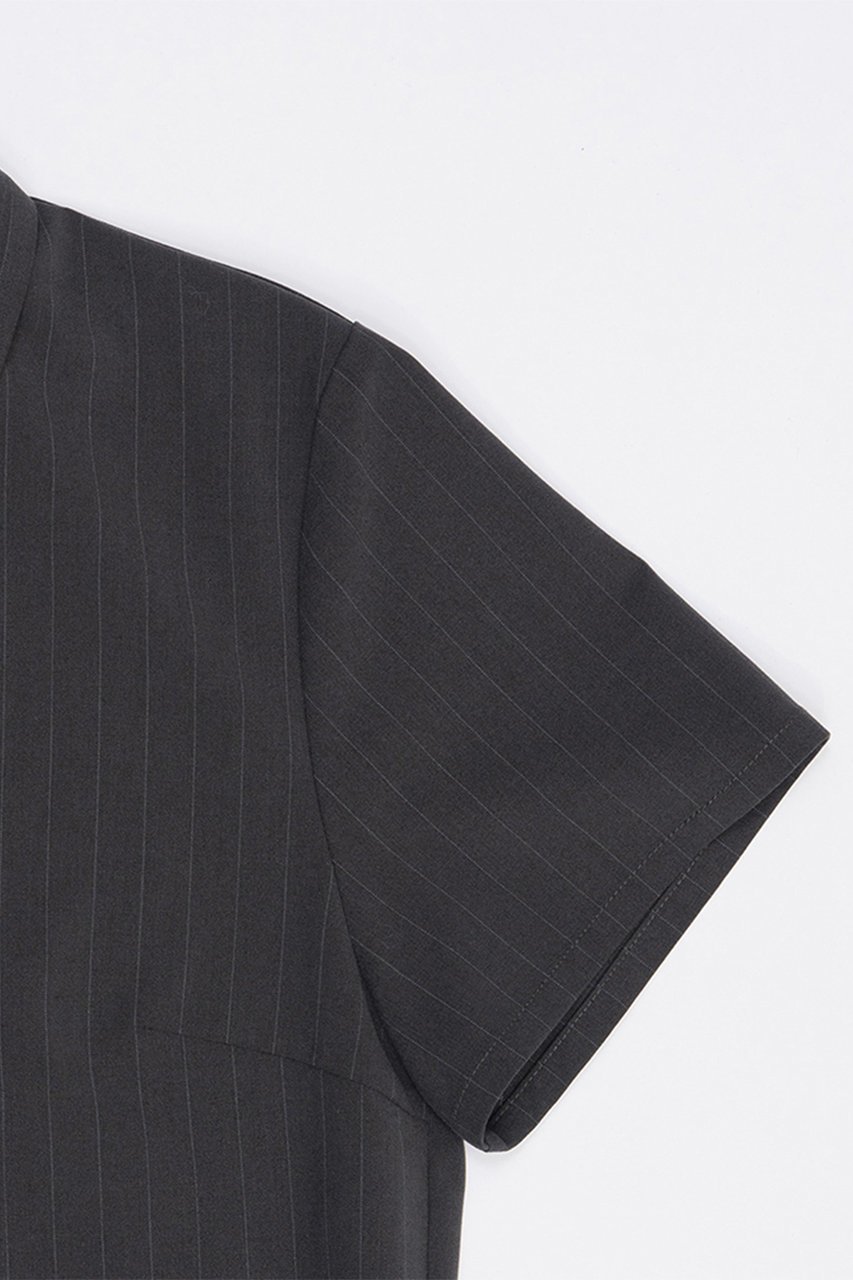 【プランク プロジェクト/PRANK PROJECT】のウーステッドストライプクロップドポロトップ / Worsted Striped Cropped Polo Top 人気、トレンドファッション・服の通販 founy(ファニー) 　ファッション　Fashion　レディースファッション　Fashion for Women　トップス・カットソー　Cut & Sew Tops　シャツ・ブラウス・オフィスカジュアル　Elegant Blouses & Button-Ups　おすすめ　Recommended / Our Picks　クロップド　Cropped, Short Length　クール　Cool, Chic　ショート　Short, Short Length　ストライプ　Stripe, Striped Pattern　スリーブ　Sleeve, Long Sleeve / Short Sleeve　セットアップ　Set-Up, Coordinated Outfit　トレンド　Trend, Trending Now　ポロシャツ　Polo Shirt, Collared Tee　マキシ　Maxi, Full Length　マニッシュ　Mannish, Boyish　other-2|ID: prp329100003942429 ipo3291000000036877827