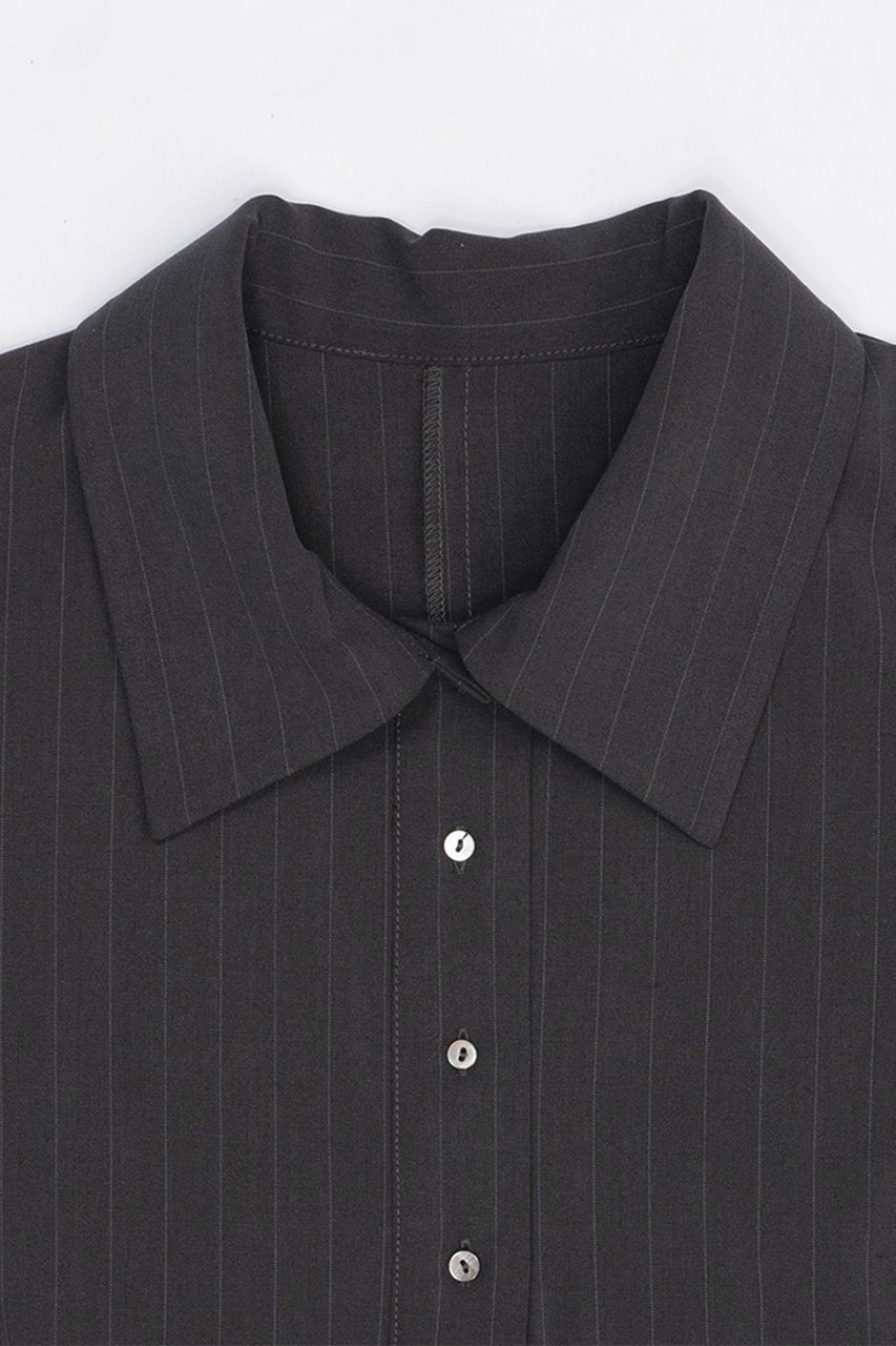 【プランク プロジェクト/PRANK PROJECT】のウーステッドストライプクロップドポロトップ / Worsted Striped Cropped Polo Top 人気、トレンドファッション・服の通販 founy(ファニー) 　ファッション　Fashion　レディースファッション　Fashion for Women　トップス・カットソー　Cut & Sew Tops　シャツ・ブラウス・オフィスカジュアル　Elegant Blouses & Button-Ups　おすすめ　Recommended / Our Picks　クロップド　Cropped, Short Length　クール　Cool, Chic　ショート　Short, Short Length　ストライプ　Stripe, Striped Pattern　スリーブ　Sleeve, Long Sleeve / Short Sleeve　セットアップ　Set-Up, Coordinated Outfit　トレンド　Trend, Trending Now　ポロシャツ　Polo Shirt, Collared Tee　マキシ　Maxi, Full Length　マニッシュ　Mannish, Boyish　other-3|ID: prp329100003942429 ipo3291000000036877828