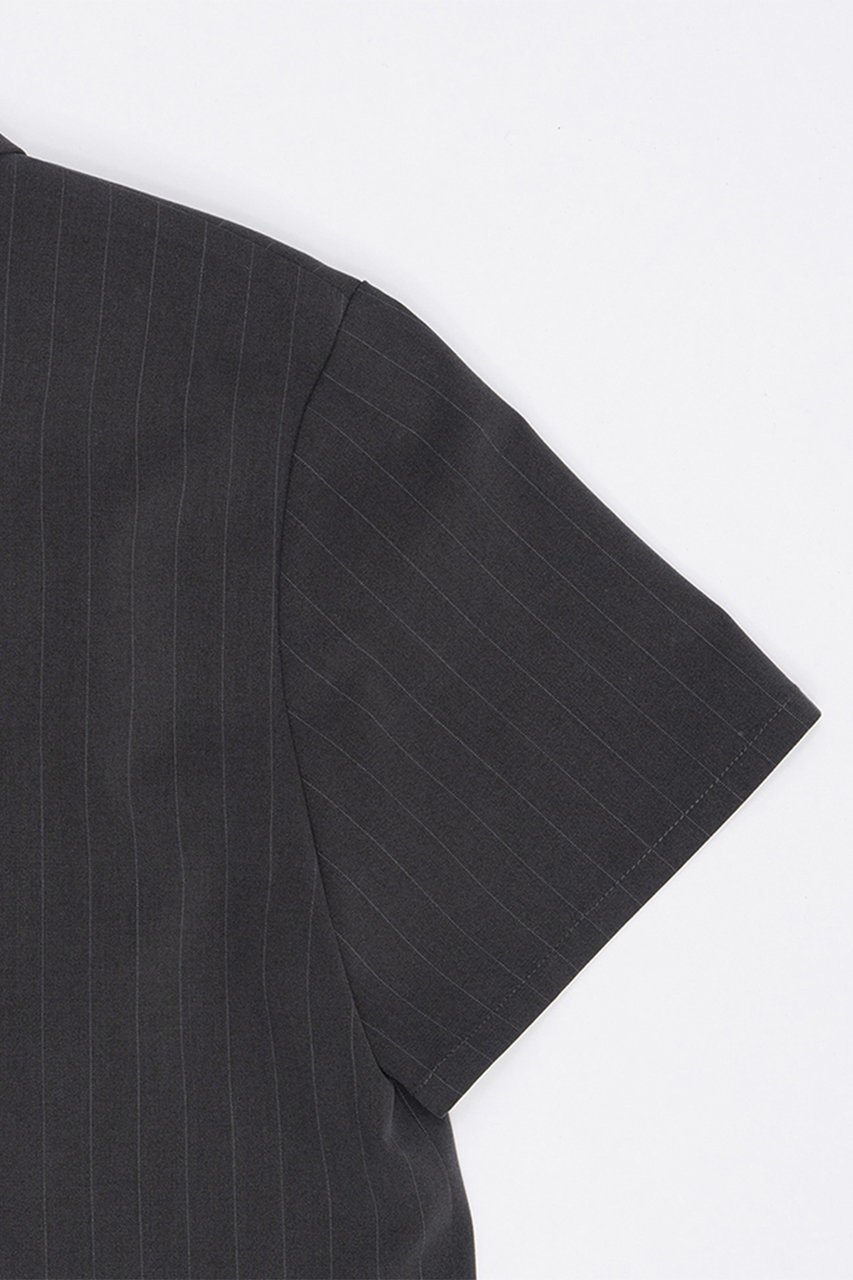 【プランク プロジェクト/PRANK PROJECT】のウーステッドストライプクロップドポロトップ / Worsted Striped Cropped Polo Top 人気、トレンドファッション・服の通販 founy(ファニー) 　ファッション　Fashion　レディースファッション　Fashion for Women　トップス・カットソー　Cut & Sew Tops　シャツ・ブラウス・オフィスカジュアル　Elegant Blouses & Button-Ups　おすすめ　Recommended / Our Picks　クロップド　Cropped, Short Length　クール　Cool, Chic　ショート　Short, Short Length　ストライプ　Stripe, Striped Pattern　スリーブ　Sleeve, Long Sleeve / Short Sleeve　セットアップ　Set-Up, Coordinated Outfit　トレンド　Trend, Trending Now　ポロシャツ　Polo Shirt, Collared Tee　マキシ　Maxi, Full Length　マニッシュ　Mannish, Boyish　other-7|ID: prp329100003942429 ipo3291000000036877832