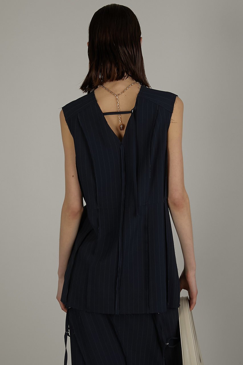 【プランク プロジェクト/PRANK PROJECT】のクロスカットオフ2WAYノースリーブトップ / Cross Cut-off 2WAY Sleeveless Top 人気、トレンドファッション・服の通販 founy(ファニー) 　ファッション　Fashion　レディースファッション　Fashion for Women　トップス・カットソー　Cut & Sew Tops　キャミソール&ノースリーブ　Camisoles & Sleeveless Tops　シャツ・ブラウス・オフィスカジュアル　Elegant Blouses & Button-Ups　おすすめ　Recommended / Our Picks　とろみ　Fluid, Flowy Fabric　カットオフ　Cut-Off Design　サテン　Satin, Glossy Fabric　ストレッチ　Stretch, Stretchy Fabric　スリット　Slit, Slit Detail　スーツ　Suit, Formalwear　ドレープ　Drape, Draping Fabric　ノースリーブ　Sleeveless, No-Sleeve　メランジ　Melange, Mixed Yarn　ワッシャー　Washer, Crinkled Finish　エレガント 上品　Elegant　other-6|ID: prp329100003942432 ipo3291000000032910287