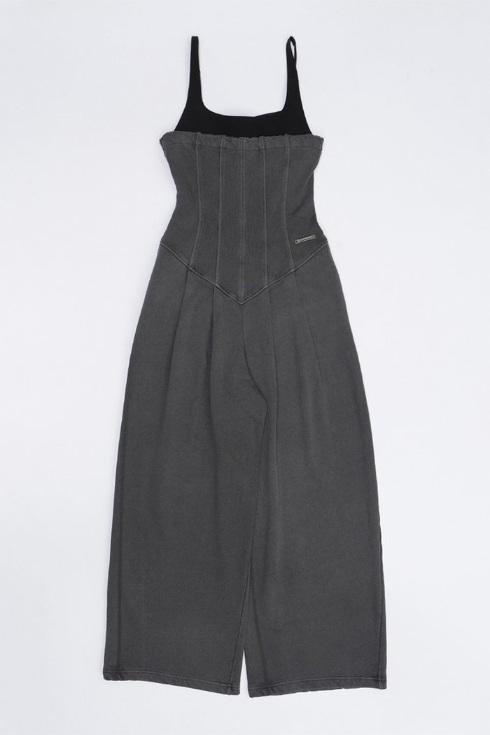 【プランク プロジェクト/PRANK PROJECT】のピグメントスウェットオールインワン / Pigment Sweatshirt All In One インテリア・キッズ・メンズ・レディースファッション・服の通販 founy(ファニー) https://founy.com/ ファッション Fashion レディースファッション Fashion for Women パンツ Pants & Trousers インナー Innerwear コルセット Corset, Bustier スウェット / スエット Sweatshirt, Sweatwear ダブル Double, Double-Breasted フィット Fit, Slim Fit ボトム Bottoms, Lower Wear ワイド Wide, Wide Fit 夏 Summer |ID: prp329100003942433 ipo3291000000034423253