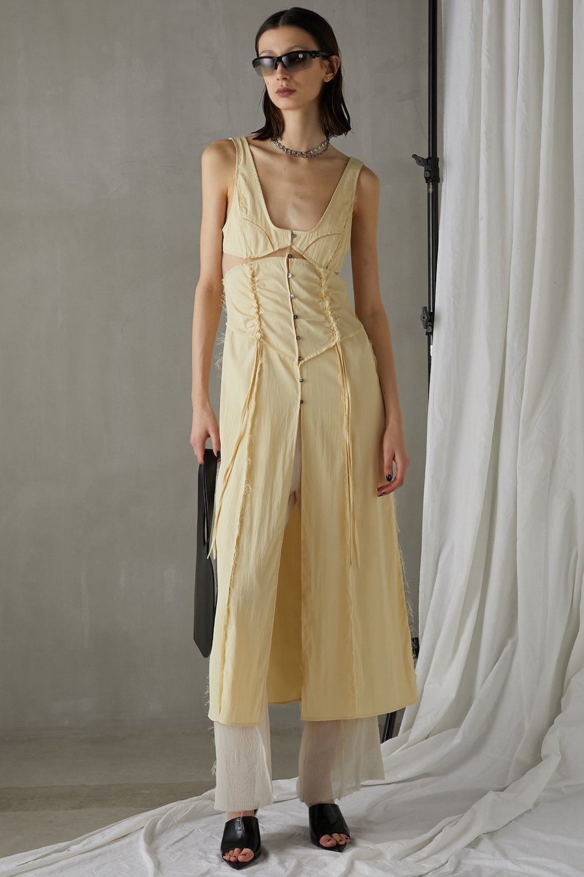 【プランク プロジェクト/PRANK PROJECT】のランジェリーロングキャミドレス / Lingerie Long Cami Dress 人気、トレンドファッション・服の通販 founy(ファニー) 　ファッション　Fashion　レディースファッション　Fashion for Women　ワンピース　Dresses　フォーマル・パーティードレス・結婚式用ドレス　Elegant & Casual Dresses　チュニック　Tunic Tops & Dresses　おすすめ　Recommended / Our Picks　ギャザー　Gathered, Ruffled　シアー　Sheer, See-Through　スリット　Slit, Slit Detail　チュニック　Tunic, Long Top　ドッキング　Docking, Mixed Material　バランス　Balance, Style Balance　フロント　Front, Front Design　ランジェリー　Lingerie, Intimate Wear　ロング　Long, Long-Length　other-2|ID: prp329100003942434 ipo3291000000032915334