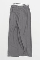 【プランク プロジェクト/PRANK PROJECT】のウーステッドローウエストマキシスカート / Worsted Low Waist Maxi Skirt GRY(グレー)|ID:prp329100003942441