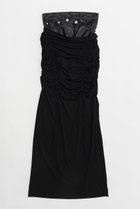 【プランク プロジェクト/PRANK PROJECT】のレイヤードマキシシャーリングスカート / Layered Maxi Shirring Skirt BLK(ブラック)|ID:prp329100003942443