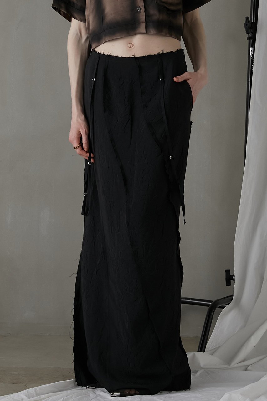 【プランク プロジェクト/PRANK PROJECT】のバイヤスカットオフマキシスカート / Bias Cut-off Maxi Skirt 人気、トレンドファッション・服の通販 founy(ファニー) 　ファッション　Fashion　レディースファッション　Fashion for Women　スカート　Skirts　ロングスカート　Long Skirts / Maxi & Midi Skirts　おすすめ　Recommended / Our Picks　とろみ　Fluid, Flowy Fabric　カットオフ　Cut-Off Design　ストレッチ　Stretch, Stretchy Fabric　スーツ　Suit, Formalwear　ドレープ　Drape, Draping Fabric　マキシ　Maxi, Full Length　メランジ　Melange, Mixed Yarn　ロング　Long, Long-Length　ワッシャー　Washer, Crinkled Finish　エレガント 上品　Elegant　other-3|ID: prp329100003942444 ipo3291000000035295341