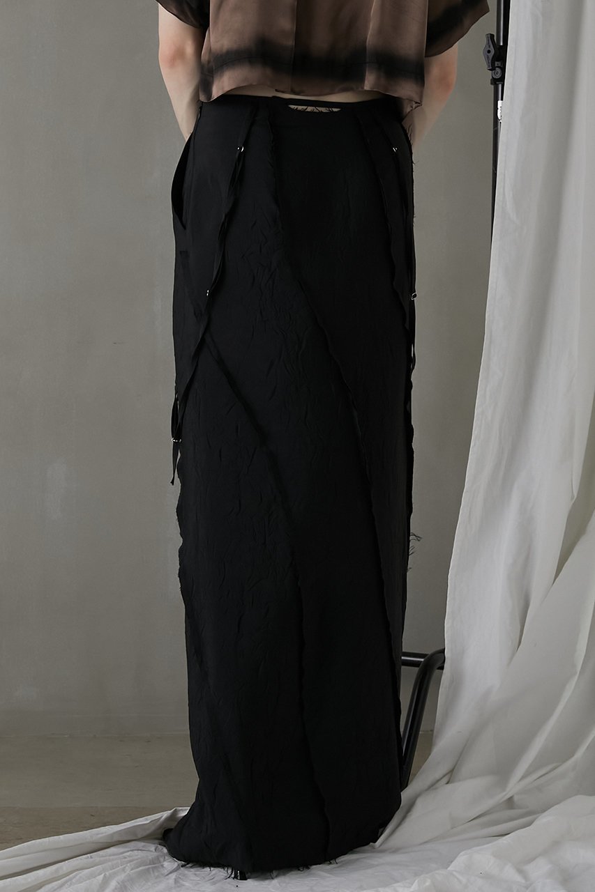 【プランク プロジェクト/PRANK PROJECT】のバイヤスカットオフマキシスカート / Bias Cut-off Maxi Skirt 人気、トレンドファッション・服の通販 founy(ファニー) 　ファッション　Fashion　レディースファッション　Fashion for Women　スカート　Skirts　ロングスカート　Long Skirts / Maxi & Midi Skirts　おすすめ　Recommended / Our Picks　とろみ　Fluid, Flowy Fabric　カットオフ　Cut-Off Design　ストレッチ　Stretch, Stretchy Fabric　スーツ　Suit, Formalwear　ドレープ　Drape, Draping Fabric　マキシ　Maxi, Full Length　メランジ　Melange, Mixed Yarn　ロング　Long, Long-Length　ワッシャー　Washer, Crinkled Finish　エレガント 上品　Elegant　other-5|ID: prp329100003942444 ipo3291000000035295343
