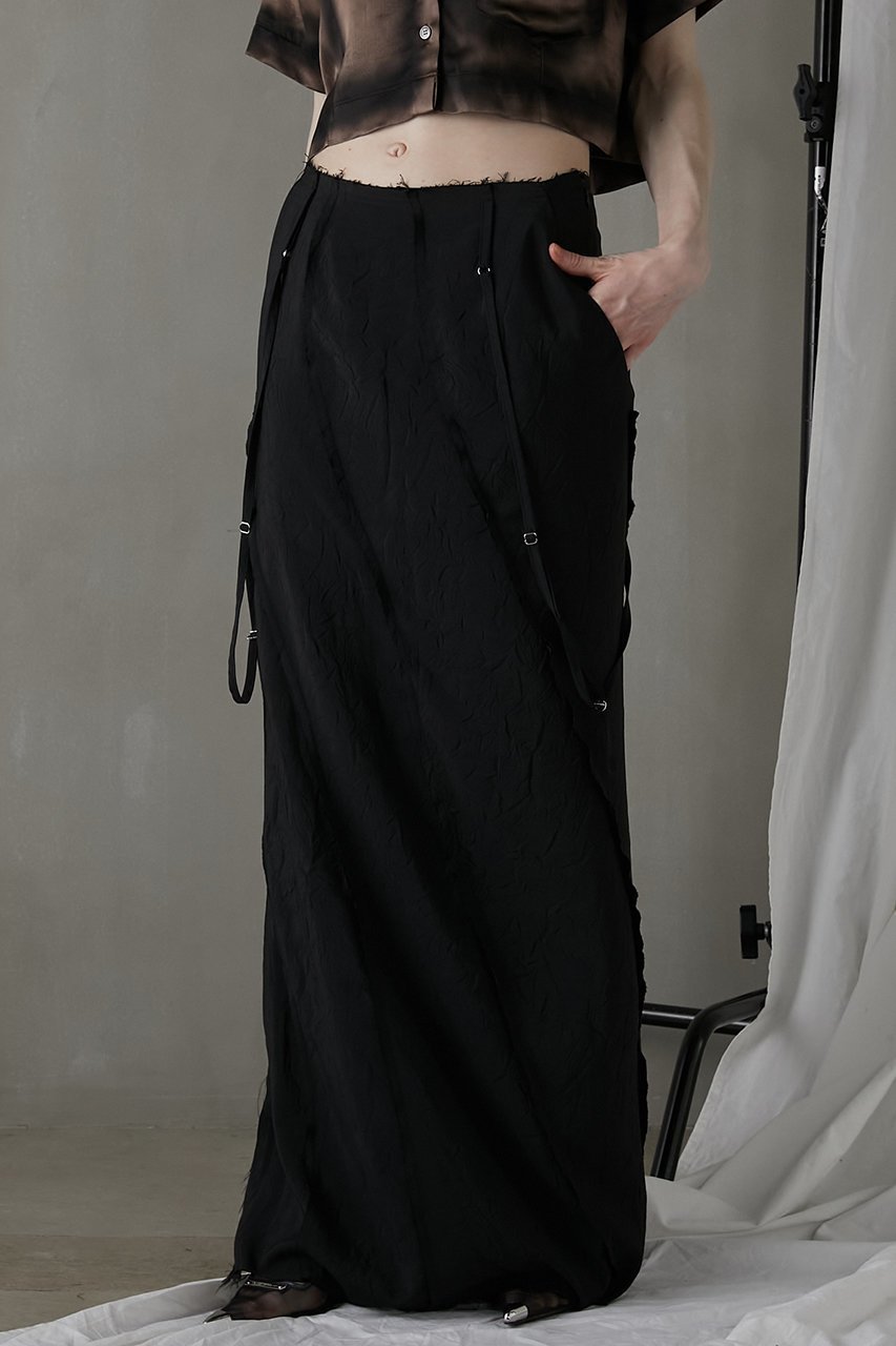【プランク プロジェクト/PRANK PROJECT】のバイヤスカットオフマキシスカート / Bias Cut-off Maxi Skirt 人気、トレンドファッション・服の通販 founy(ファニー) 　ファッション　Fashion　レディースファッション　Fashion for Women　スカート　Skirts　ロングスカート　Long Skirts / Maxi & Midi Skirts　おすすめ　Recommended / Our Picks　とろみ　Fluid, Flowy Fabric　カットオフ　Cut-Off Design　ストレッチ　Stretch, Stretchy Fabric　スーツ　Suit, Formalwear　ドレープ　Drape, Draping Fabric　マキシ　Maxi, Full Length　メランジ　Melange, Mixed Yarn　ロング　Long, Long-Length　ワッシャー　Washer, Crinkled Finish　エレガント 上品　Elegant　other-7|ID: prp329100003942444 ipo3291000000035295345