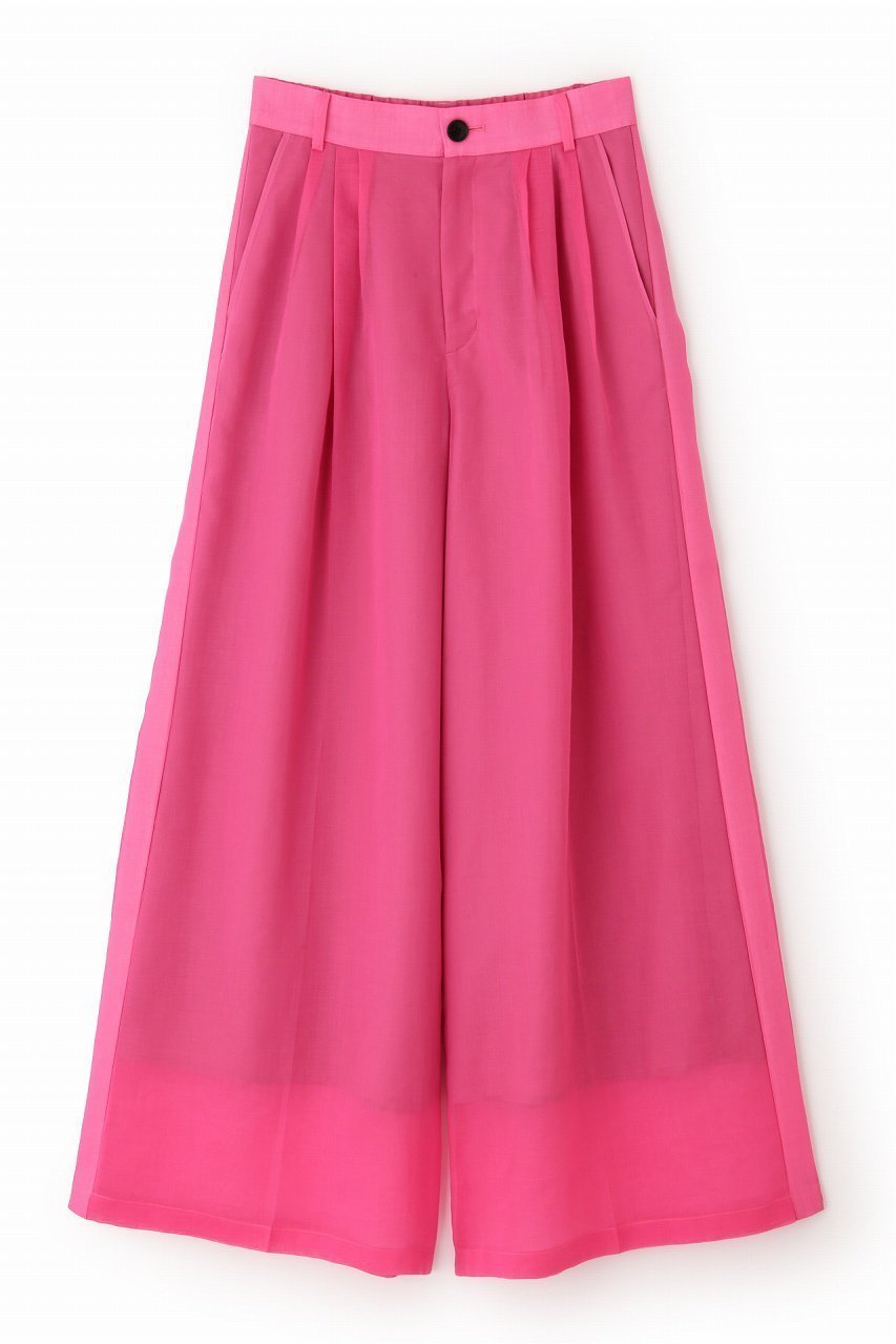 【アドーア/ADORE】のソフトオーガンジーパンツ インテリア・キッズ・メンズ・レディースファッション・服の通販 founy(ファニー) 　ファッション　Fashion　レディースファッション　Fashion for Women　パンツ　Pants & Trousers　ジャケット　Jacket, Outerwear　セットアップ　Set-Up, Coordinated Outfit　ワイド　Wide, Wide Fit　ピンク|ID: prp329100003942470 ipo3291000000035587435