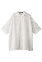 【ミズイロ インド/mizuiro ind】のlace wide shirt tunic チュニック off white|ID:prp329100003942507