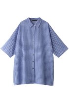 【ミズイロ インド/mizuiro ind】のlace wide shirt tunic チュニック l.blue|ID: prp329100003942507 ipo3291000000026006387