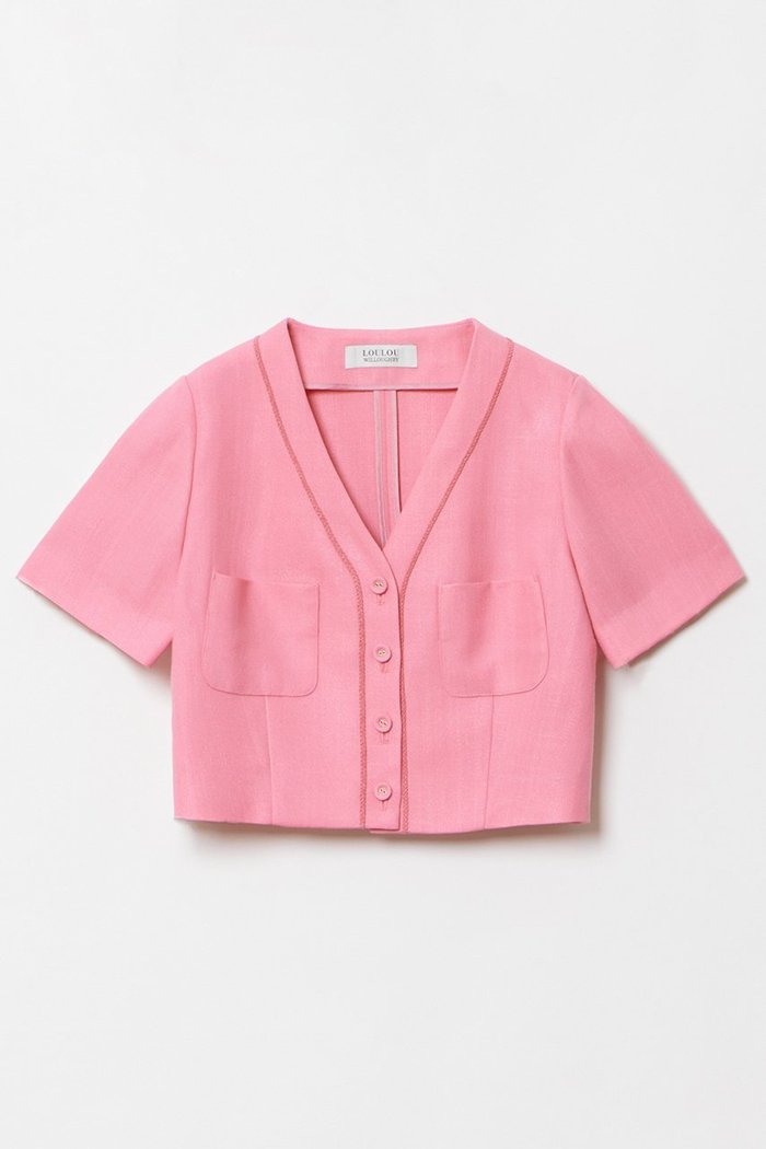 【アルアバイル/allureville】の【LOULOU WILLOUGHBY】トリッカーオックス半袖ジャケット インテリア・キッズ・メンズ・レディースファッション・服の通販 founy(ファニー) https://founy.com/ ファッション Fashion レディースファッション WOMEN アウター Coat Outerwear ジャケット Jackets オックス Ox カーディガン Cardigan コンパクト Compact ジャケット Jacket フォルム Form ブレード Blade 半袖 Short Sleeve |ID: prp329100003942518 ipo3291000000030865736