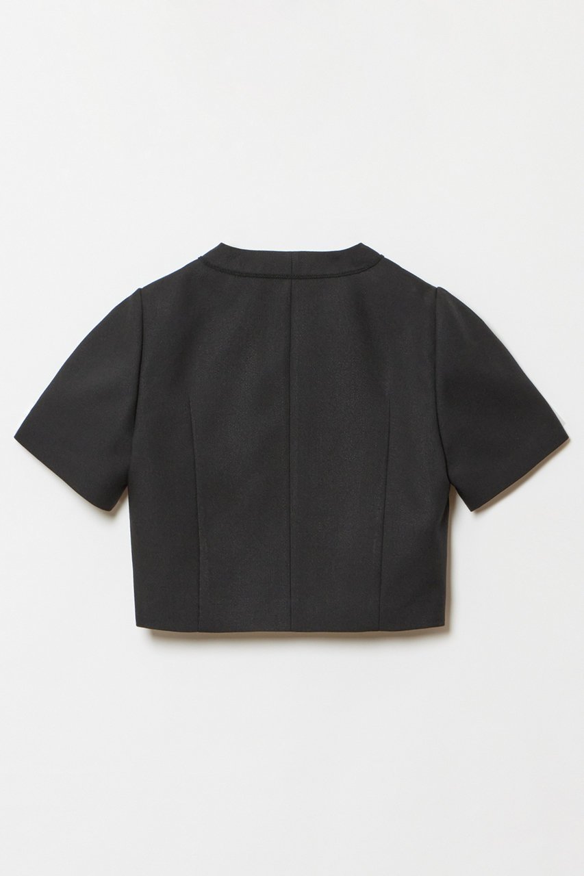 【アルアバイル/allureville】の【LOULOU WILLOUGHBY】トリッカーオックス半袖ジャケット 人気、トレンドファッション・服の通販 founy(ファニー) 　ファッション　Fashion　レディースファッション　Fashion for Women　アウター　Coat / Outerwear Collection　レディースジャケット・軽アウター　Jackets　オックス　Oxford Fabric　カーディガン　Cardigan, Knitwear　コンパクト　Compact, Small Size　ジャケット　Jacket, Outerwear　フォルム　Silhouette, Form　ブレード　Braid, Decorative Trim　半袖　Short Sleeve, Half Sleeve　other-2|ID: prp329100003942518 ipo3291000000032956136