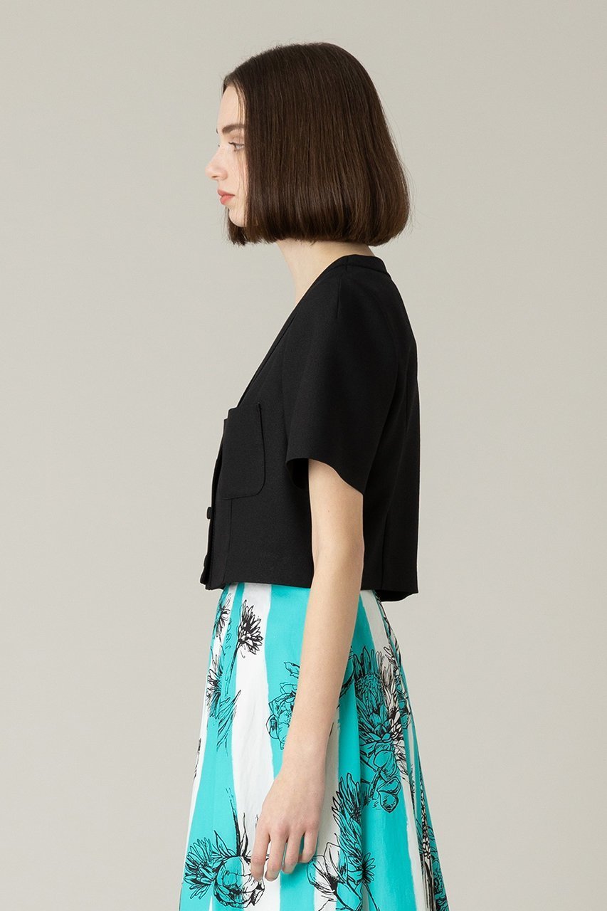 【アルアバイル/allureville】の【LOULOU WILLOUGHBY】トリッカーオックス半袖ジャケット 人気、トレンドファッション・服の通販 founy(ファニー) 　ファッション　Fashion　レディースファッション　Fashion for Women　アウター　Coat / Outerwear Collection　レディースジャケット・軽アウター　Jackets　オックス　Oxford Fabric　カーディガン　Cardigan, Knitwear　コンパクト　Compact, Small Size　ジャケット　Jacket, Outerwear　フォルム　Silhouette, Form　ブレード　Braid, Decorative Trim　半袖　Short Sleeve, Half Sleeve　other-5|ID: prp329100003942518 ipo3291000000032956146