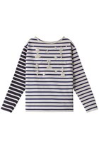 【カレンテージ/CURRENTAGE】のPearly king&Queenバスクシャツ アイボリーブルー×ネイビーホワイト|ID: prp329100003944186 ipo3291000000035785913