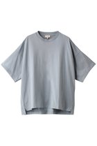 【ブラミンク/BLAMINK】のコットンクルーネックオーバースリーブTシャツ 人気、トレンドファッション・服の通販 founy(ファニー) ファッション Fashion レディースファッション WOMEN トップス・カットソー Tops/Tshirt シャツ/ブラウス Shirts/Blouses ロング / Tシャツ T-Shirts カットソー Cut and Sewn ショート Short シンプル Simple スリーブ Sleeve ファブリック Fabric 今季 This Season 再入荷 Restock/Back In Stock/Re Arrival thumbnail ライトブルー|ID: prp329100003944201 ipo3291000000026017727