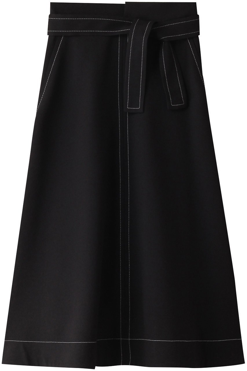 【アルアバイル/allureville】のリノツイルステッチフレアースカート インテリア・キッズ・メンズ・レディースファッション・服の通販 founy(ファニー) 　ファッション　Fashion　レディースファッション　Fashion for Women　スカート　Skirts　ロングスカート　Long Skirts / Maxi & Midi Skirts　シンプル　Simple, Minimal　フェミニン　Feminine, Girly　フレア　Flare, Flared　ロング　Long, Long-Length　ワーク　Workwear, Utility Style　ブラック|ID: prp329100003944246 ipo3291000000032822471