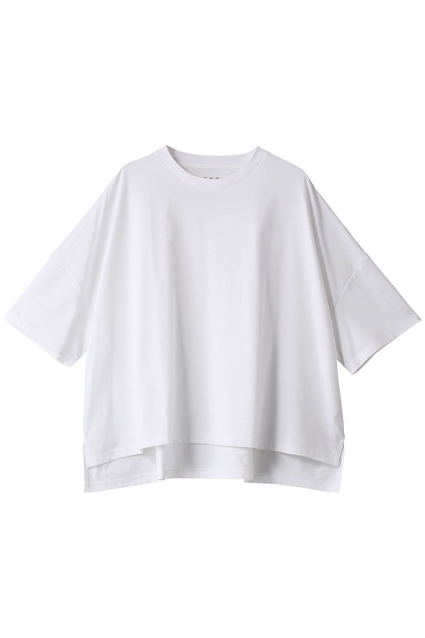 【スリー ドッツ/three dots】のパウダリーコットン ワイドTシャツ 人気、トレンドファッション・服の通販 founy(ファニー) 　ファッション　Fashion　レディースファッション　WOMEN　トップス・カットソー　Tops/Tshirt　シャツ/ブラウス　Shirts/Blouses　ロング / Tシャツ　T-Shirts　カットソー　Cut and Sewn　インド　India　ショート　Short　スリーブ　Sleeve　ミックス　Mix　ワイド　Wide　吸水　Water Absorption　 other-1|ID: prp329100003945667 ipo3291000000029885562