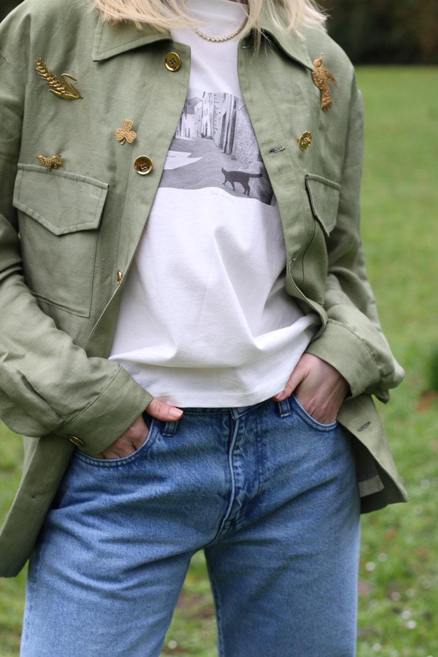 【アロー/aLORS】のVeste avec broches Demeter masculin 人気、トレンドファッション・服の通販 founy(ファニー) 　ファッション　Fashion　レディースファッション　Fashion for Women　アウター　Coat / Outerwear Collection　レディースジャケット・軽アウター　Jackets　イタリア　Italy　春　Spring　コレクション　Collection, Seasonal Line　ジャケット　Jacket, Outerwear　ストレート　Straight, Straight Cut　ネップ　Nepp, Slub Yarn　プリント　Print, Printed Pattern　リネン　Linen, Linen Fabric　2022年　2022　2022-2023秋冬・A/W　Autumn/Winter 2022–23 AW22–23　おすすめ　Recommended / Our Picks　犬　Dog　other-8|ID: prp329100003948473 ipo3291000000032956231
