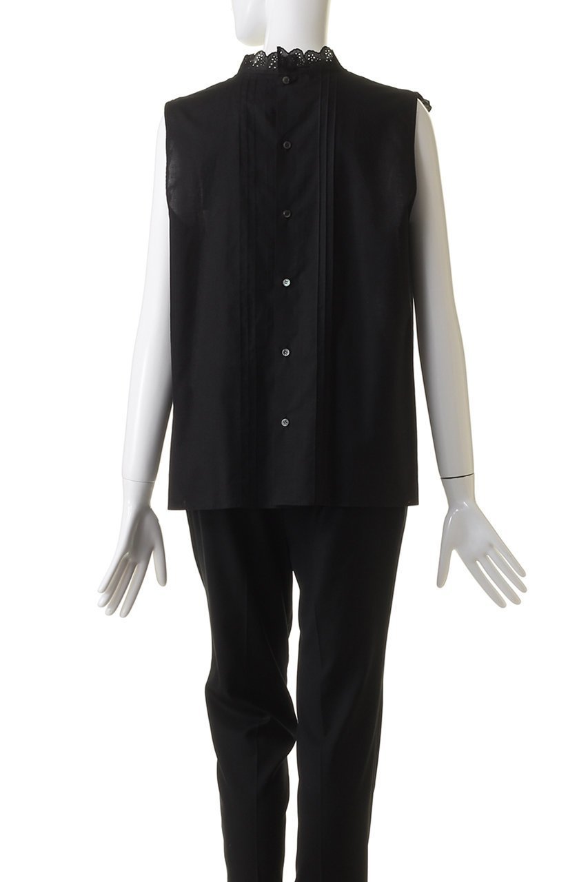 【ビリティス ディセッタン/Bilitis dix-sept ans】のハイネックレースブラウス 人気、トレンドファッション・服の通販 founy(ファニー) 　ファッション　Fashion　レディースファッション　Fashion for Women　トップス・カットソー　Cut & Sew Tops　キャミソール&ノースリーブ　Camisoles & Sleeveless Tops　シャツ・ブラウス・オフィスカジュアル　Elegant Blouses & Button-Ups　シンプル　Simple, Minimal　ノースリーブ　Sleeveless, No-Sleeve　ハイネック　High Neck, Mock Neck　フェミニン　Feminine, Girly　other-4|ID: prp329100003948480 ipo3291000000035488388