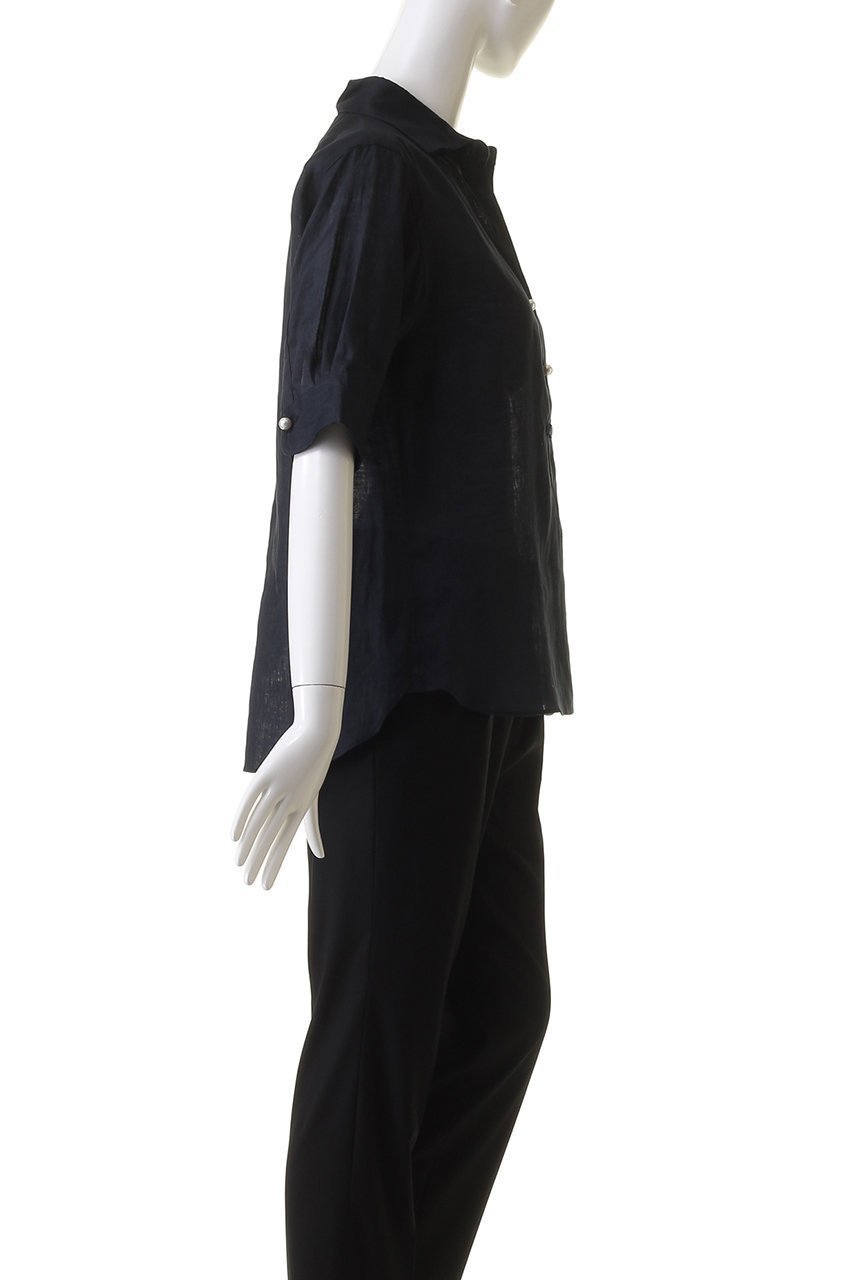 【マルティニーク/martinique】の五分袖パールスキッパー(一部WEB限定カラー) 人気、トレンドファッション・服の通販 founy(ファニー) 　ファッション　Fashion　レディースファッション　Fashion for Women　トップス・カットソー　Cut & Sew Tops　シャツ・ブラウス・オフィスカジュアル　Elegant Blouses & Button-Ups　おすすめ　Recommended / Our Picks　ショート　Short, Short Length　スキッパー　Skipper, Open Collar　スリーブ　Sleeve, Long Sleeve / Short Sleeve　パール　Pearl, Pearl Accent　リネン　Linen, Linen Fabric　夏　Summer　定番　Standard, Basic Item　other-3|ID: prp329100003948491 ipo3291000000032902776