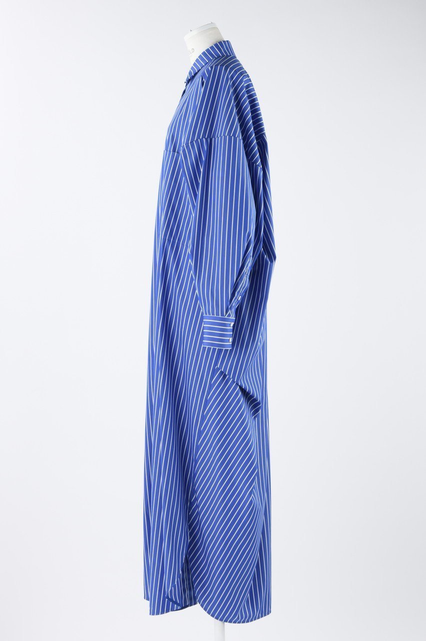 【エンフォルド/ENFOLD】のC/PEストライプ ロング SH DRS/ドレス 人気、トレンドファッション・服の通販 founy(ファニー) 　ファッション　Fashion　レディースファッション　Fashion for Women　ワンピース　Dresses　フォーマル・パーティードレス・結婚式用ドレス　Elegant & Casual Dresses　チュニック　Tunic Tops & Dresses　ストライプ　Stripe, Striped Pattern　チュニック　Tunic, Long Top　ドレス　Dress, One-Piece　ドレープ　Drape, Draping Fabric　ポケット　Pocket, Pocket Detail　ロング　Long, Long-Length　夏　Summer　other-2|ID: prp329100003951688 ipo3291000000032894437