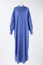 【エンフォルド/ENFOLD】のC/PEストライプ ロング SH DRS/ドレス ブルー|ID: prp329100003951688 ipo3291000000035793588