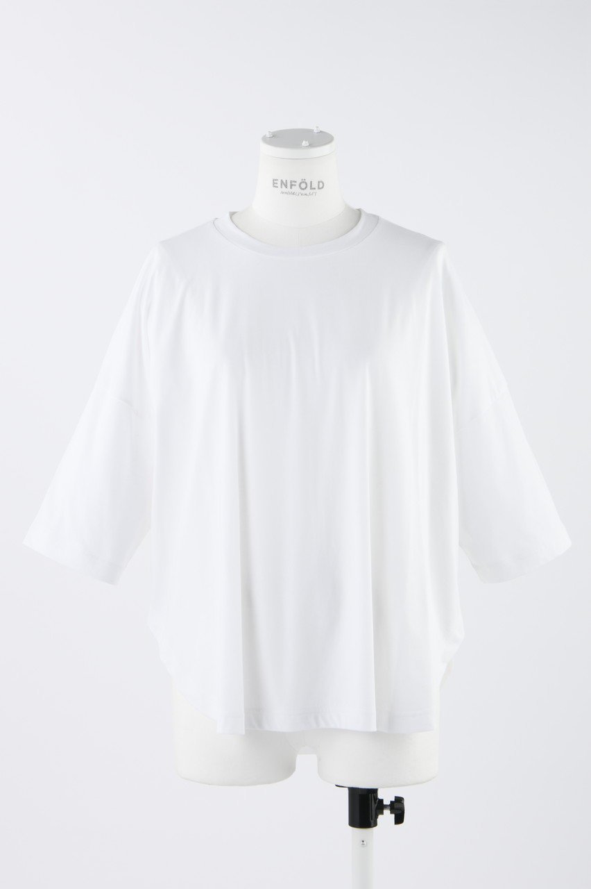 【エンフォルド/ENFOLD】のコンパクト天竺 ルーズBOX T/SH Tシャツ インテリア・キッズ・メンズ・レディースファッション・服の通販 founy(ファニー) 　ファッション　Fashion　レディースファッション　Fashion for Women　トップス・カットソー　Cut & Sew Tops　シャツ・ブラウス・オフィスカジュアル　Elegant Blouses & Button-Ups　ロングTシャツ・Tシャツ　Longline T-Shirts & Tees　カットソー・ベーシックTシャツ　Cut-and-Sewn Tops / Stretch Tees & Basics　インド　Indian Textile　オーガニック　Organic Cotton　コンパクト　Compact, Small Size　ショート　Short, Short Length　スリーブ　Sleeve, Long Sleeve / Short Sleeve　ルーズ　Loose, Oversized　ワイド　Wide, Wide Fit　夏　Summer　春　Spring　S/S・春夏　SS, Spring/Summer, Warm Season　ホワイト|ID: prp329100003951696 ipo3291000000032936065