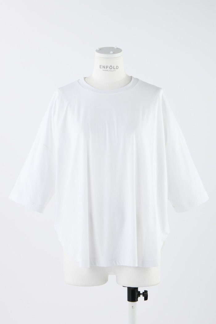 【エンフォルド/ENFOLD】のコンパクト天竺 ルーズBOX T/SH Tシャツ インテリア・キッズ・メンズ・レディースファッション・服の通販 founy(ファニー) https://founy.com/ ファッション Fashion レディースファッション Fashion for Women トップス・カットソー Cut & Sew Tops シャツ・ブラウス・オフィスカジュアル Elegant Blouses & Button-Ups ロングTシャツ・Tシャツ Longline T-Shirts & Tees カットソー・ベーシックTシャツ Cut-and-Sewn Tops / Stretch Tees & Basics インド Indian Textile オーガニック Organic Cotton コンパクト Compact, Small Size ショート Short, Short Length スリーブ Sleeve, Long Sleeve / Short Sleeve ルーズ Loose, Oversized ワイド Wide, Wide Fit 夏 Summer 春 Spring S/S・春夏 SS, Spring/Summer, Warm Season |ID: prp329100003951696 ipo3291000000035792042
