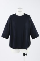 【エンフォルド/ENFOLD】のコンパクト天竺 ルーズBOX T/SH Tシャツ 大人の最旬トレンドファッション＆コーディネート founy(ファウニー) ファッション Fashion レディースファッション Fashion for Women トップス・カットソー Cut & Sew Tops シャツ・ブラウス・オフィスカジュアル Elegant Blouses & Button-Ups ロングTシャツ・Tシャツ Longline T-Shirts & Tees カットソー・ベーシックTシャツ Cut-and-Sewn Tops / Stretch Tees & Basics インド Indian Textile オーガニック Organic Cotton コンパクト Compact, Small Size ショート Short, Short Length スリーブ Sleeve, Long Sleeve / Short Sleeve ルーズ Loose, Oversized ワイド Wide, Wide Fit 夏 Summer 春 Spring S/S・春夏 SS, Spring/Summer, Warm Season thumbnail ダークネイビー|ID: prp329100003951696 ipo3291000000036986380