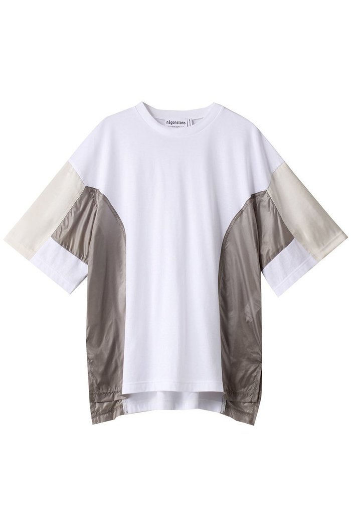 【ナゴンスタンス/nagonstans】のMix Fabric Combi T/SH Tシャツ インテリア・キッズ・メンズ・レディースファッション・服の通販 founy(ファニー) https://founy.com/ ファッション Fashion レディースファッション Fashion for Women トップス・カットソー Cut & Sew Tops シャツ・ブラウス・オフィスカジュアル Elegant Blouses & Button-Ups ロングTシャツ・Tシャツ Longline T-Shirts & Tees カットソー・ベーシックTシャツ Cut-and-Sewn Tops / Stretch Tees & Basics コンビ Combo, Combination Style サテン Satin, Glossy Fabric ショート Short, Short Length スリーブ Sleeve, Long Sleeve / Short Sleeve タフタ Taffeta, Structured Fabric ミックス Mix, Mixed Style |ID: prp329100003951718 ipo3291000000032939103