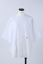 【ナゴンスタンス/nagonstans】のMix Fabric Combi T/SH Tシャツ 人気、トレンドファッション・服の通販 founy(ファニー) ファッション Fashion レディースファッション Fashion for Women トップス・カットソー Cut & Sew Tops シャツ・ブラウス・オフィスカジュアル Elegant Blouses & Button-Ups ロングTシャツ・Tシャツ Longline T-Shirts & Tees カットソー・ベーシックTシャツ Cut-and-Sewn Tops / Stretch Tees & Basics ショート Short, Short Length スリーブ Sleeve, Long Sleeve / Short Sleeve セットアップ Set-Up, Coordinated Outfit ドッキング Docking, Mixed Material ミックス Mix, Mixed Style thumbnail Salt|ID: prp329100003951718 ipo3291000000036666391