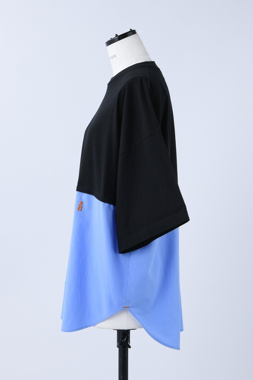 【ナゴンスタンス/nagonstans】のMix Fabric Combi T/SH Tシャツ 人気、トレンドファッション・服の通販 founy(ファニー) ファッション Fashion レディースファッション Fashion for Women トップス・カットソー Cut & Sew Tops シャツ・ブラウス・オフィスカジュアル Elegant Blouses & Button-Ups ロングTシャツ・Tシャツ Longline T-Shirts & Tees カットソー・ベーシックTシャツ Cut-and-Sewn Tops / Stretch Tees & Basics ショート Short, Short Length スリーブ Sleeve, Long Sleeve / Short Sleeve セットアップ Set-Up, Coordinated Outfit ドッキング Docking, Mixed Material ミックス Mix, Mixed Style other-2|ID: prp329100003951718 ipo3291000000036666394